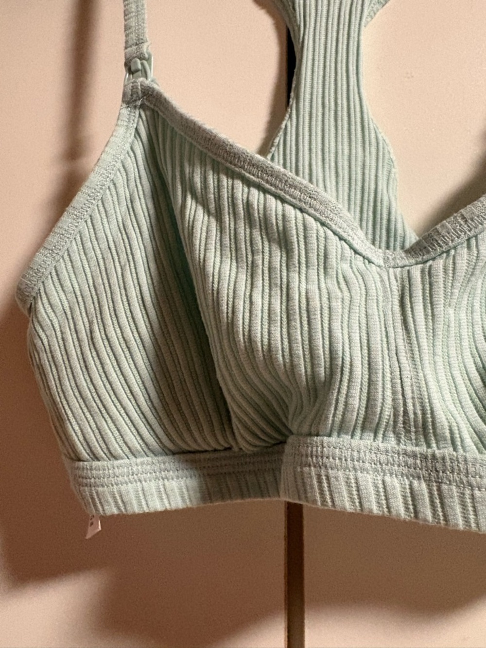 Auden Light Mint Ribbed Racerback Bralette - Picture 5 of 6